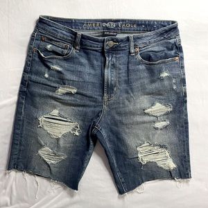American Eagle Outfitters Cut Off Jean Shorts Men's Size 34 Distressed